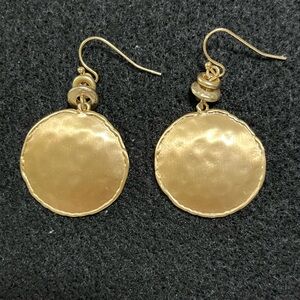 NWT Chico’s Gold Hammered Earrings